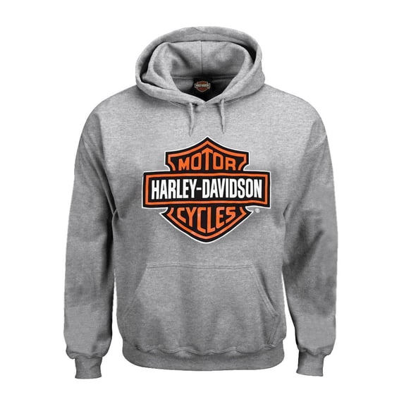 2X-Large Men's Sweatshirt, Bar & Shield Hoodie, Gray (2XL) 30296627