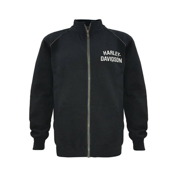 2X-Large Mens Track Jacket, H-D Script, Black Zip Warm Up (2XL) 30296620