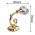 thumbnail image 1 of 2X Large Metal Crystal Glass Curtain Holdback Wall Tie Back Hanger Holder Polyester Curtains,Gold,Mixed Materials, 1 of 5