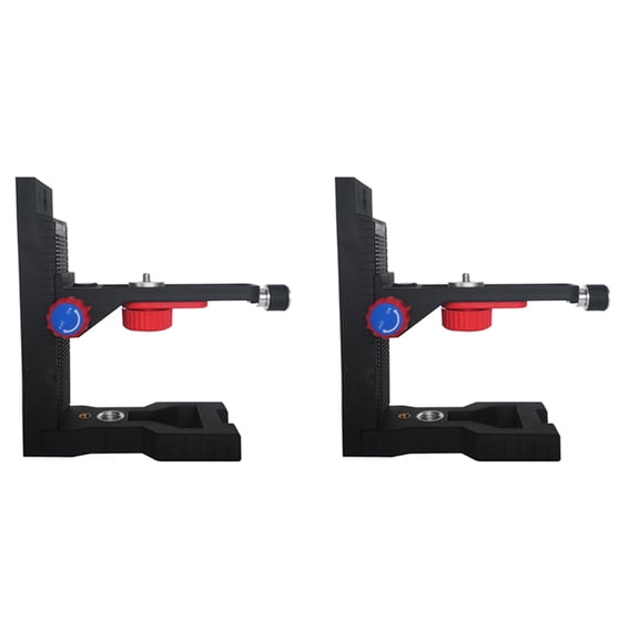 2X Laser-Level Magnetic Bracket L-Shape Adjustable 5/8Inch Mount Adapter Line Laser-Positioning Base,2 x Magnetic Bracket,Black