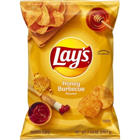 2X - Lay,S Potato Chips, Honey Barbecue Flavored Snacks, 7.75Oz Bag