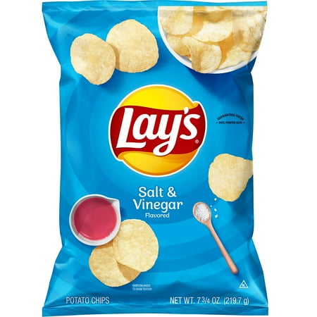 2X - Lay,S Potato Chips, Salt & Vinegar, 7.75 Oz