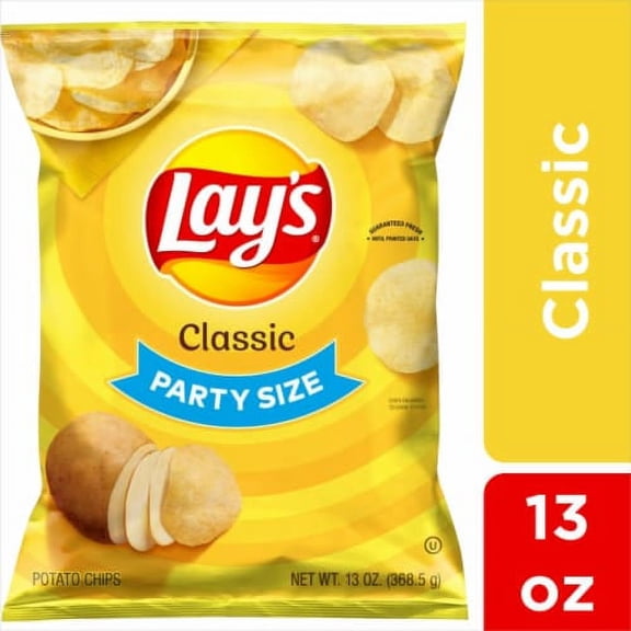 2X-Lay's Classic Potato Chips Party Size - 13 oz