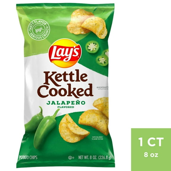 2X - Lay's Kettle Cooked Jalapeno Flavored Potato Chips - 8oz