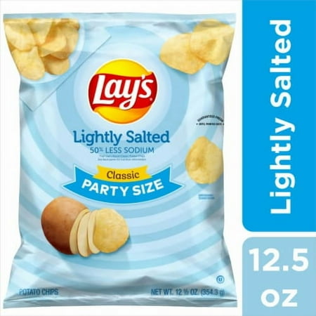 2X-Lay's Lightly Salted Potato Chips Party Size - 12.5 oz