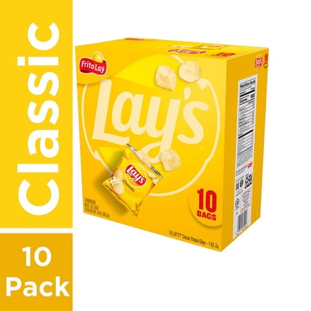 2X - Lay's Potato Chips Classic 1 Oz, 10 Count 1 oz