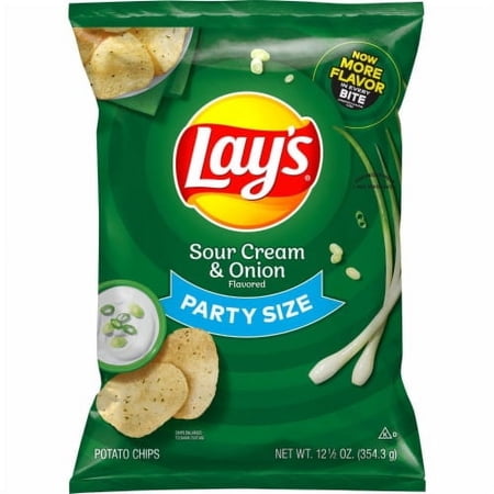 2X-Lay's Sour Cream and Onion Potato Chips Party Size - 12.5 oz