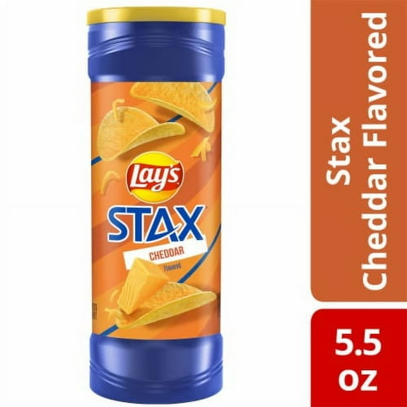 2X-Lay's Stax Cheddar Flavored Potato Chips - 5.5 oz