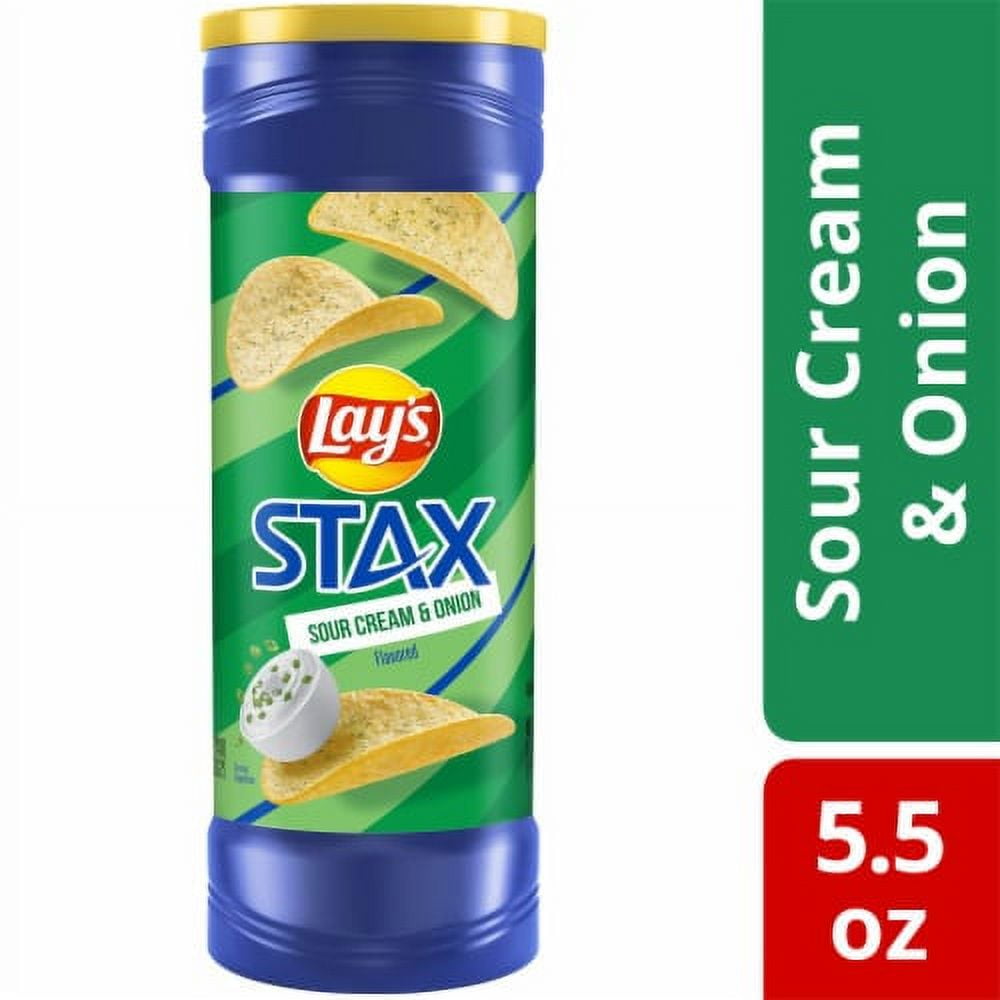 2X-Lays Stax Sour Cream and Onion Potato Chips - 5.5 oz - Walmart.com