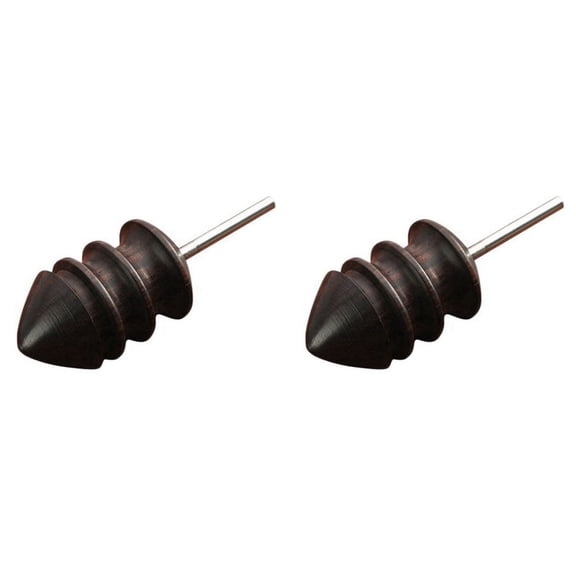 2X Leather Burnisher Bits Rotary Tool Pointed Tip Made of Solid Tropical Sandalwood Create Smooth Clean Edges,65mm