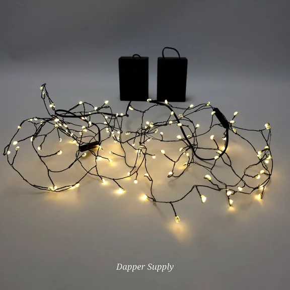 2X Led Fairy Lights  60 Bulbs Each, Battery Operated, Timer & Fade, Warm White