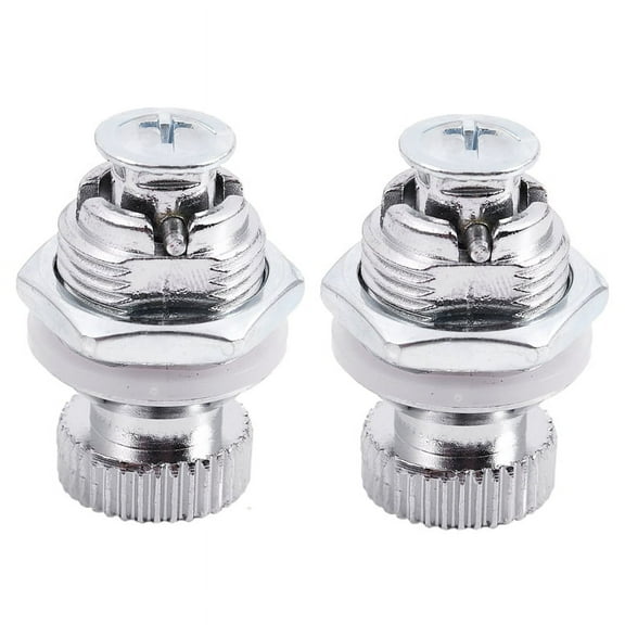 2X Lever Lock for Furniture, with Round Knob, External Thread 1.7 cm