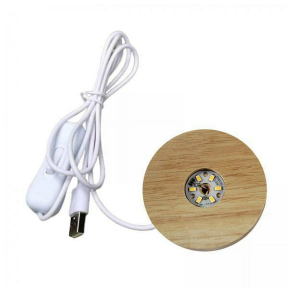 2X Lighted LED Light Base Acrylic Display Stand Lamp for Crystals Warm Light