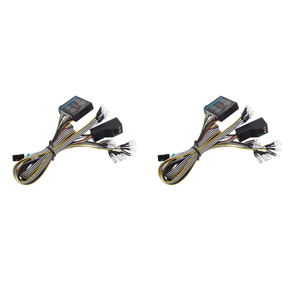 2X Lighting System Kit Simulation Control Light Brake Light RC Car Light Kit for 1/10 1/8 Model