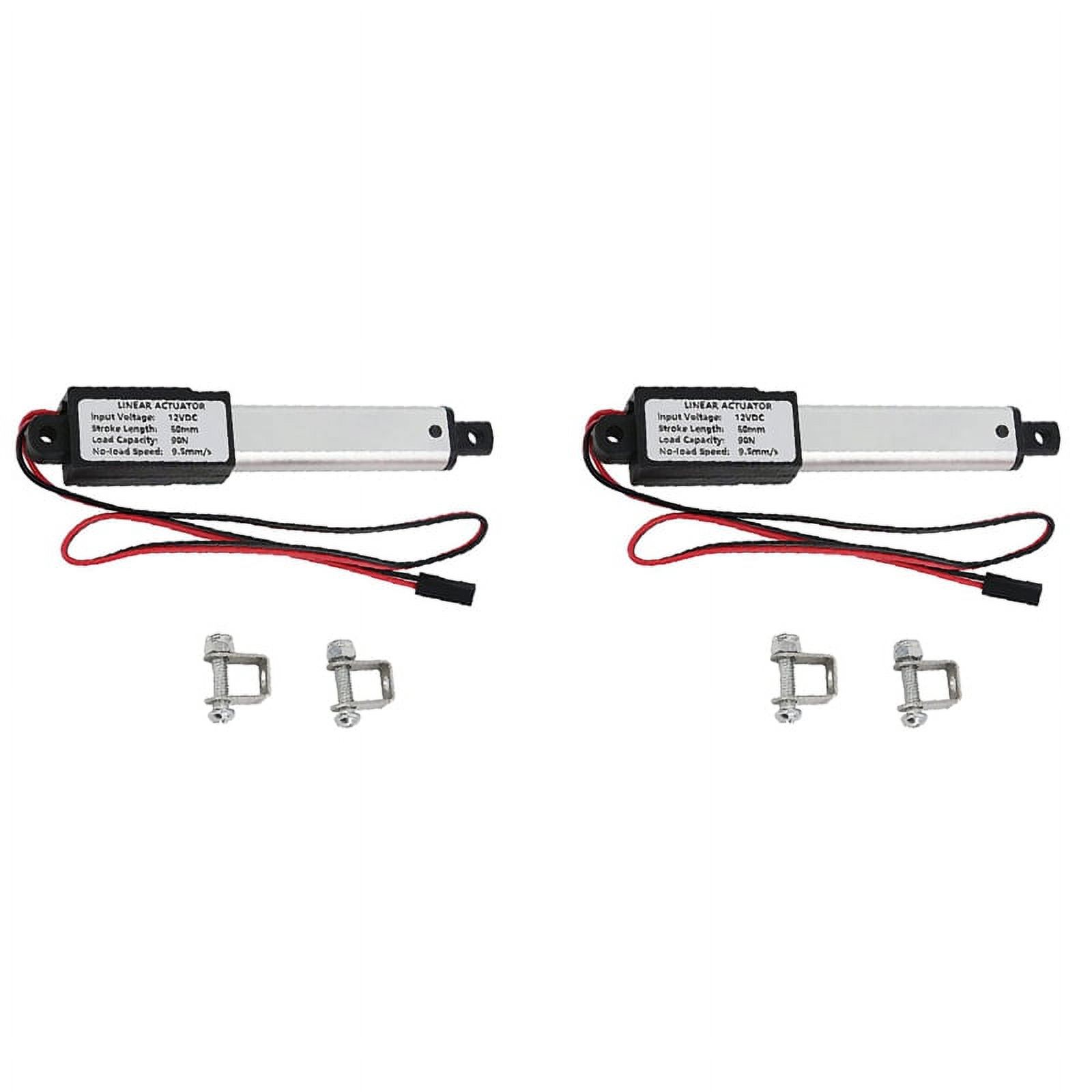 2X Linear Actuator,2 Inch Stroke, 90N/20.3Lb, Speed 9.5mm/S Electric
