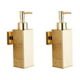 2X Liquid Soap Dispenser Bathroom Wall Mounted Gold Shower Gel
