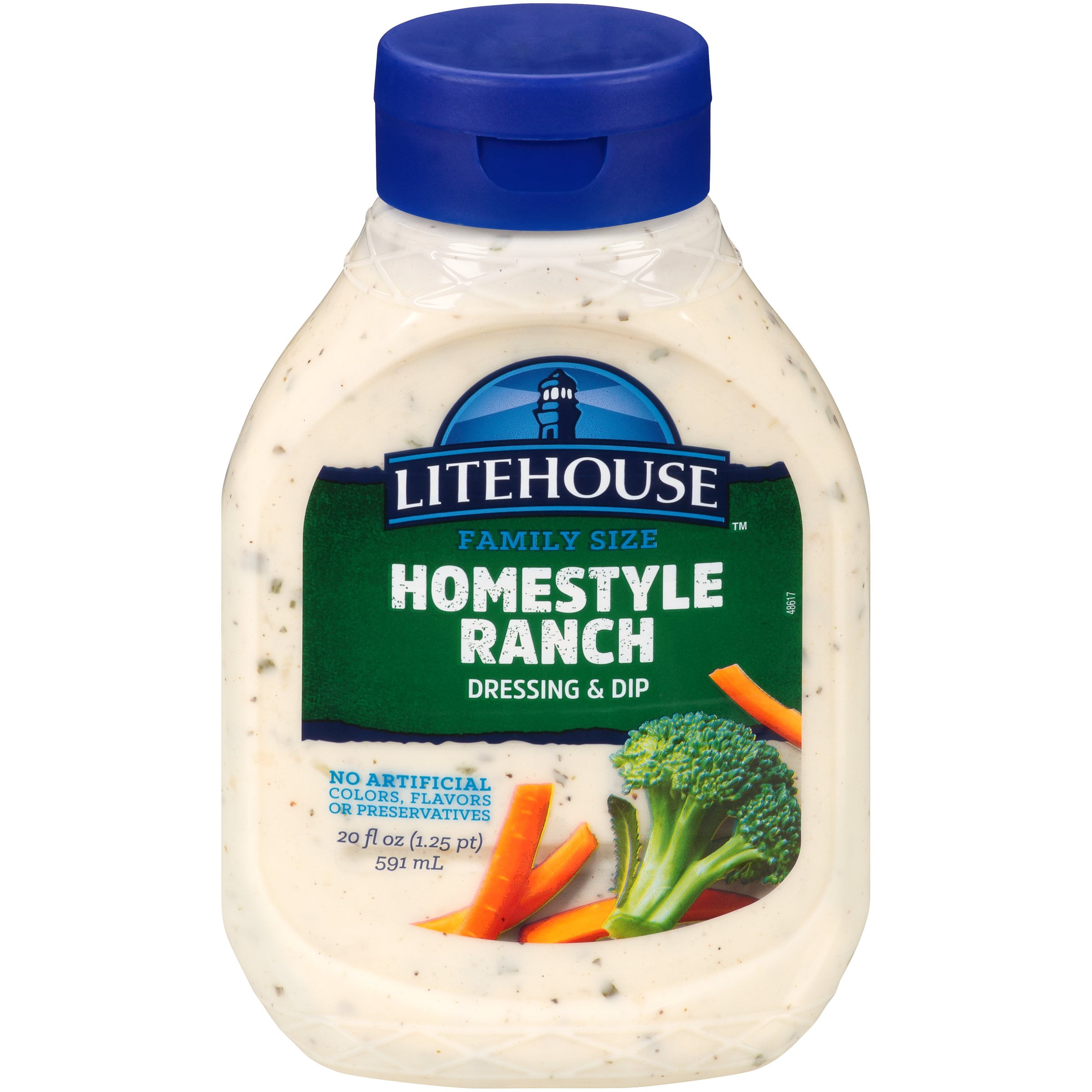 2X - Litehouse Homestyle Ranch Dressing and Dip Family Size Squeeze Bottle-20 fl oz