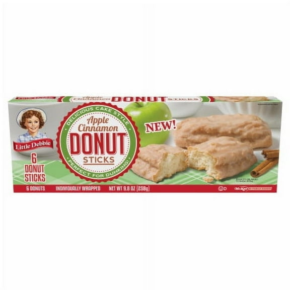 Little Debbie Apple Cinnamon Donut Sticks  2 packs by Big Bargain World
