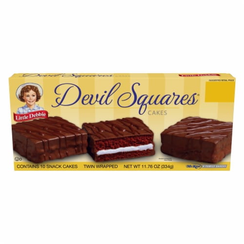 2X - Little Debbie Devil Squares Snack Cakes 10 ct / 1.176 oz