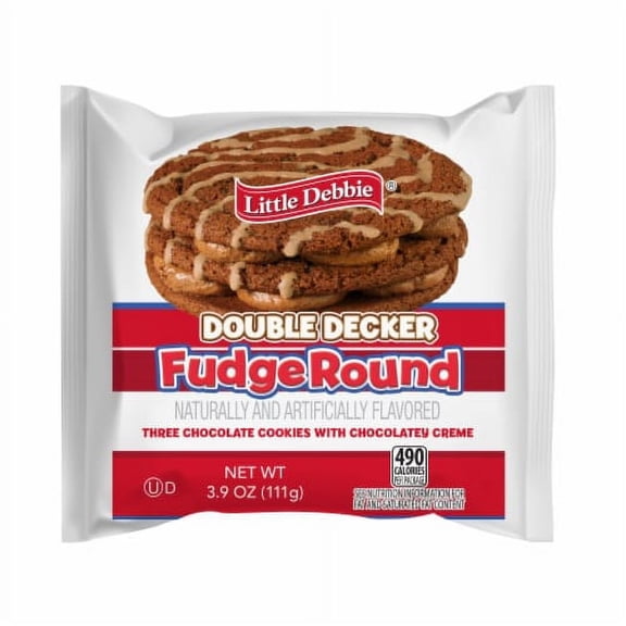 2X - Little Debbie Double Decker Fudge Round Snack Cake