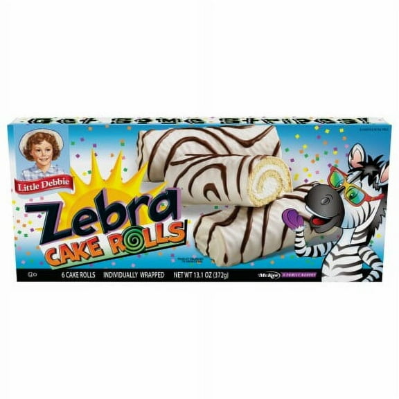 2X - Little Debbie Zebra Cake Rolls-6 ct / 2.18 oz