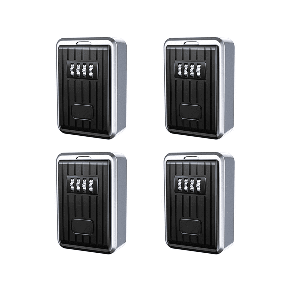 2X Lock Box 4 Digit Combination Box Weather Resistant Key Hider with Resettable Code Key Storage Wall Mounted