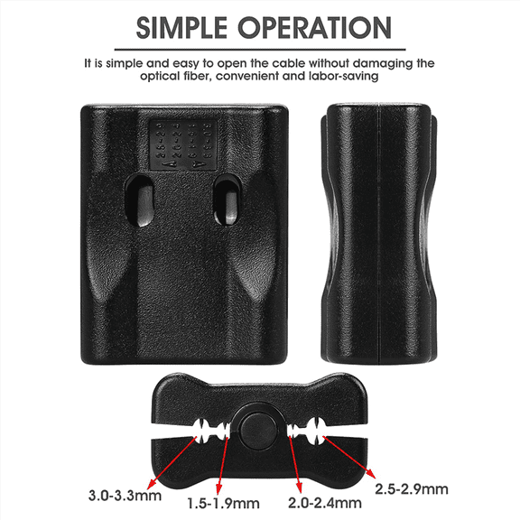2X Longitudinal Bundle Stripper Fiber Optical Loose Tube Cable Jacket Slitter 1.5-3.3Mm Fiber Stripper Slitter Tools