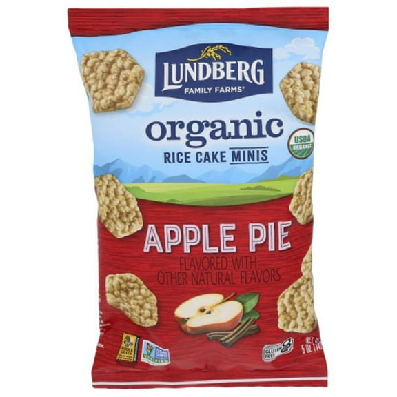 Lundberg Organic Apple Pie Mini Rice Cakes 5 oz - Pack of 2