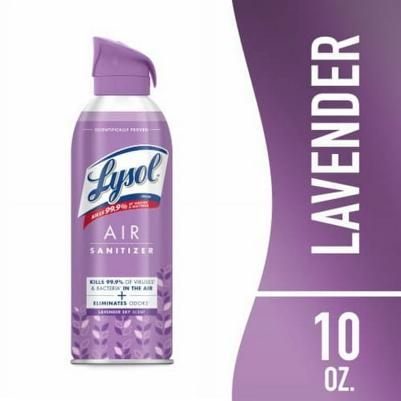 2X - Lysol Air Sanitizing Spray, Odor Eliminating Air Freshener, Lavender Sky, 10 oz