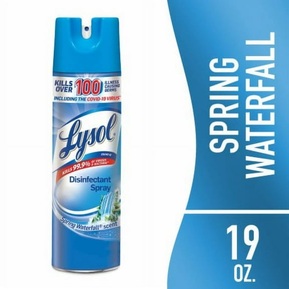 2X - Lysol Disinfectant Spray, SanitizingAntibacterialSpray, Spring Waterfall, 19 oz