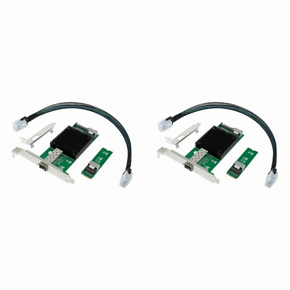 2X M.2 10G Server Network Card M.2 M X520-DA1 10G SFP+Fiber Optic Industrial Computer Server Network Card JL82599EN Chip