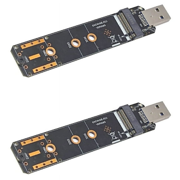 2X M.2 NVME SSD To USB3.2 GEN2 10Gbps Adapter M.2 NVME SSD Adapter for 2230 2242 2260 2280 NVME M.2 SSD RTL9210B