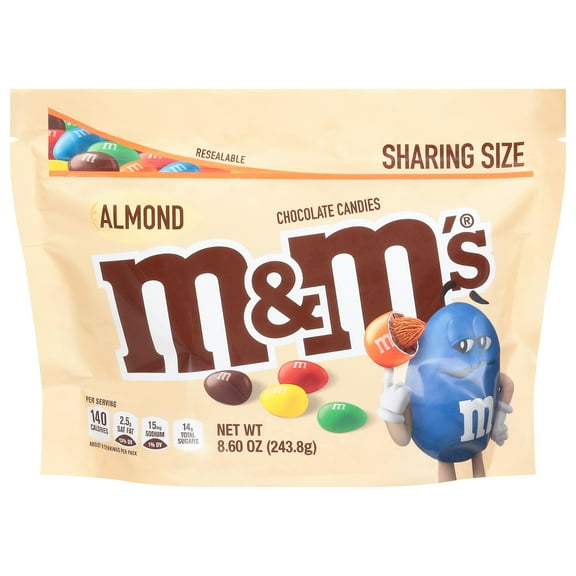 2X - M&M,S Almond Milk Chocolate Candy, Sharing Size, 8.6 Oz Bag