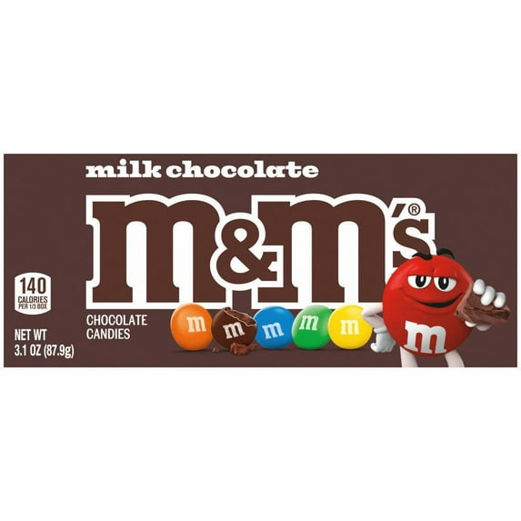 Pack of 2 - M&M'S Milk Chocolate Candy Theater Box 3.1 oz
