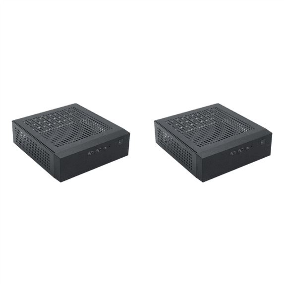 2X M09 HTPC Host Mini ITX Computer Chassis DC Power Supply Industrial Control Chassis Home Desktop Computer Case