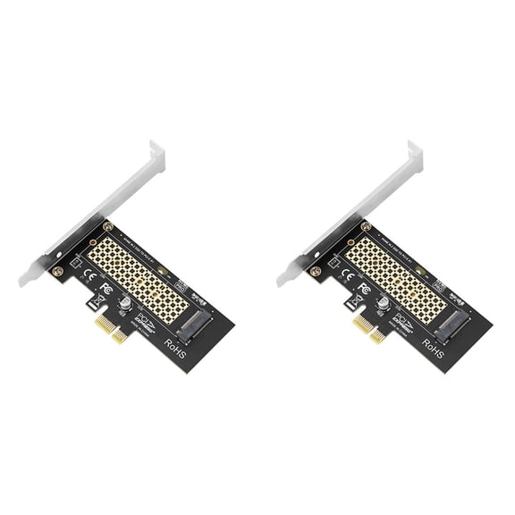 2X M2 NVME Riser Card M2 NVME to Pcie X1 Riser Card M2 Solid State Drive Expansion Card Driver-Free for WIN10