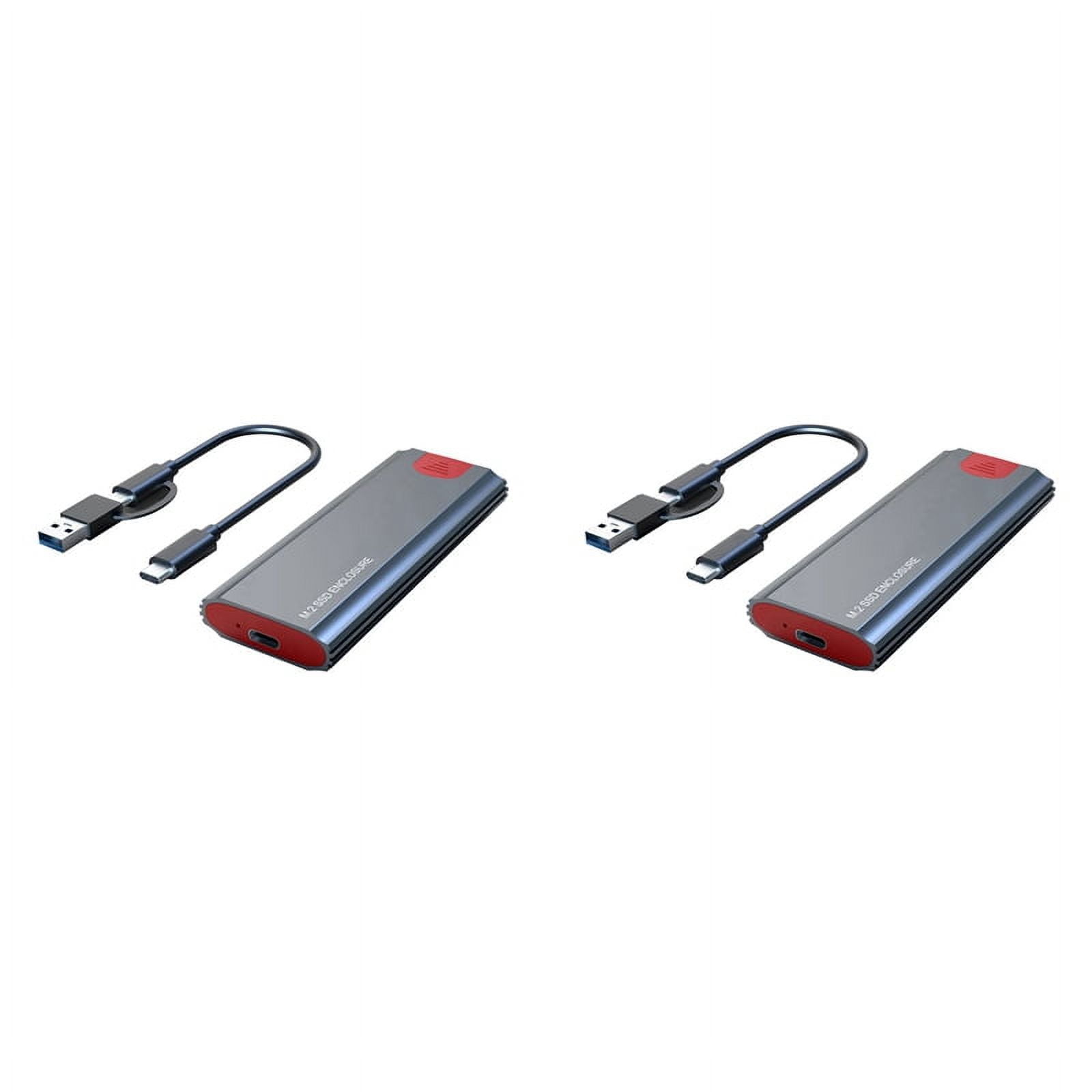 2X M2 SSD Case M.2 to USB 3.1 Gen 2 10Gbps NVMe SSD Enclosure for NVMe ...
