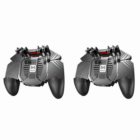 2X MEMO AK77 Game Trigger Phone Cooler Fan Game Controller Controller with Fan for Trigger Joystick(4000MAh),2 x Game Trigger Phone Cooler Fan
