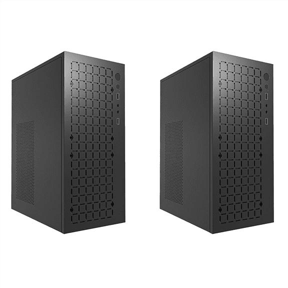 2X MINI Computer Case M-ATX/ ITX Computer PC USB2.0 Chassis Support SSD 3.5 Inch HDD Mini PSU Case