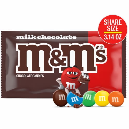 Pack of 2 - M&M'S Milk Chocolate Candy Share Size 3.14 oz