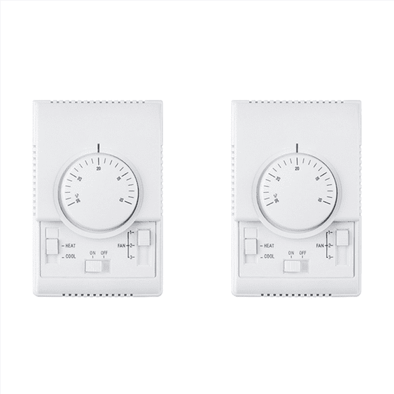 2X MT01 220VAC Room Mechanical Thermostat Air Conditioner Fan Coil Temperature Controller Warm