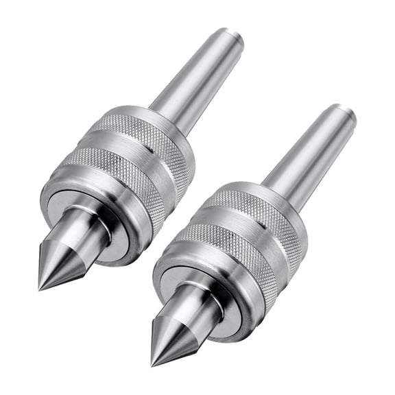 2X MT2 0.001 Lathe Live Center Taper Tool Live Revolving Milling Center Taper Machine Accessories