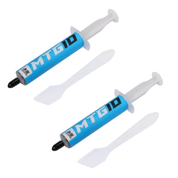 2X MTG10 Thermal Paste, Silicone Grease CPU Thermal Paste, Desktop Notebook Image Chip Silicone Thermal Paste,2 x Thermal Grease 2 x White & Blue
