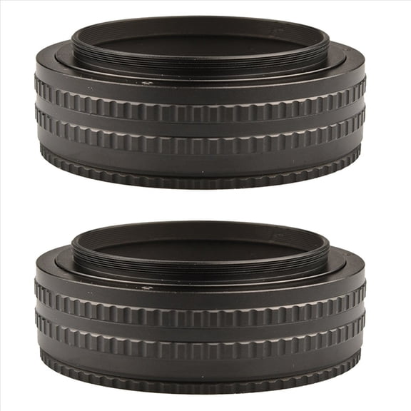 2X Macro Tube Adapter 25-55mm M65 to M65 Mount Lens Adjustable Focusing Helicoid Lens Adapter,2 x M65 to M65 Mount Lens Adjustable Focusing Helicoid Macro Tube Adapter - 25mm to 55mm,Black