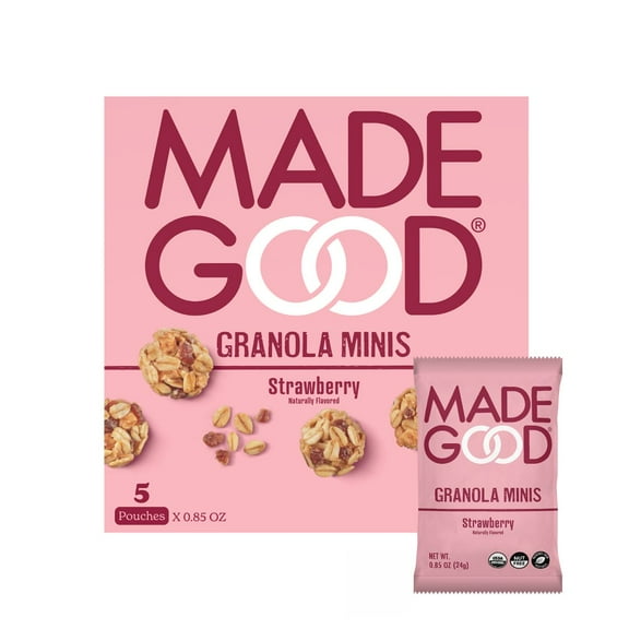 2X - MadeGood Strawberry Granola Minis - 5ct/4.25oz