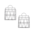thumbnail image 1 of 2X Magazine Holder Hanging Wall Mounted Periodical Book Document File Organizer Basket Metal Shelf Storage Stand-Black, 1 of 1