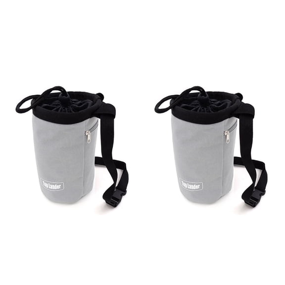 2X Magnesia Sack Rock Climbing Chalk Bag for Weight Lifting Outdoor Bouldering Magnesia Pouch