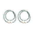 thumbnail image 1 of 2X Magnetic Curtain Tapes Strong Magnetic Curtain Tiebacks Modern Simple Style Drape Tie Backs Convenient Decorative Weave Rope Curtain Holdbacks for Thin or Thick Home & Office Window Draperies, 1 of 8