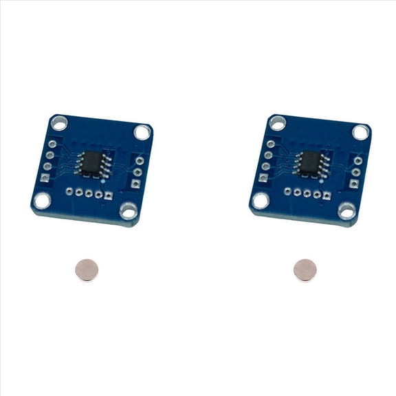 2X Magnetic Encoder MT6701 Magnetic Induction Angle Measurement Sensor Module 14bit High Can Replace AS5600,2 x Magnetic encoder,2 x Magnet,Blue