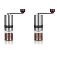 2X Manual Coffee Grinder Hand Coffee Mill with Ceramic Burrs 6
